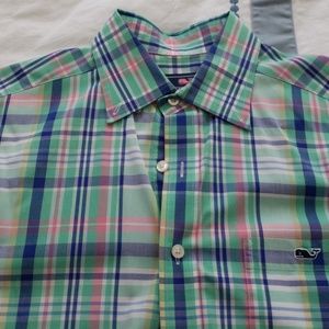 Vineyard Vines Sound Beach plaid slim fit Tucker